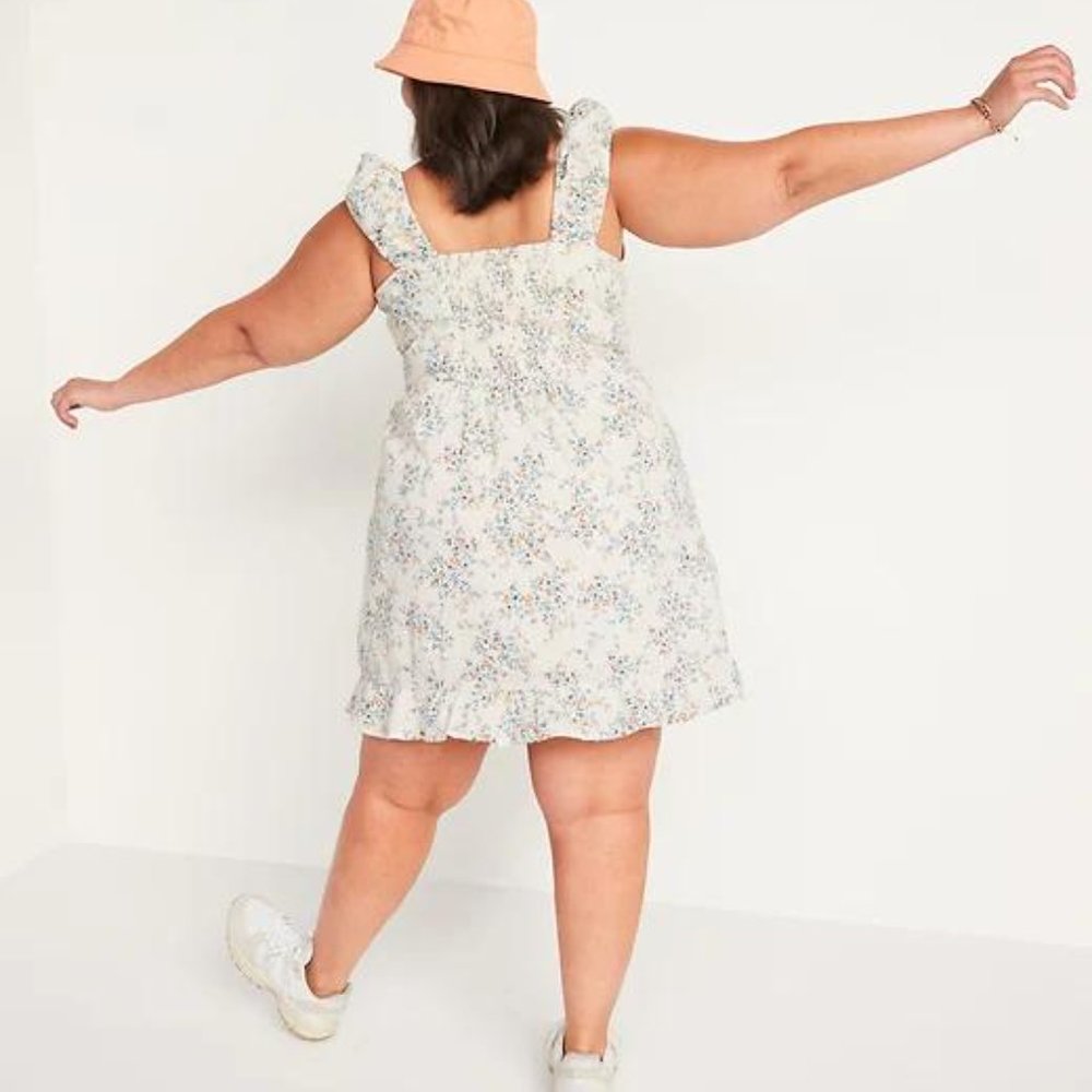 Old Navy Fit & Flare Puff-Sleeve Mini Dress for Women New - Picture 2 of 7